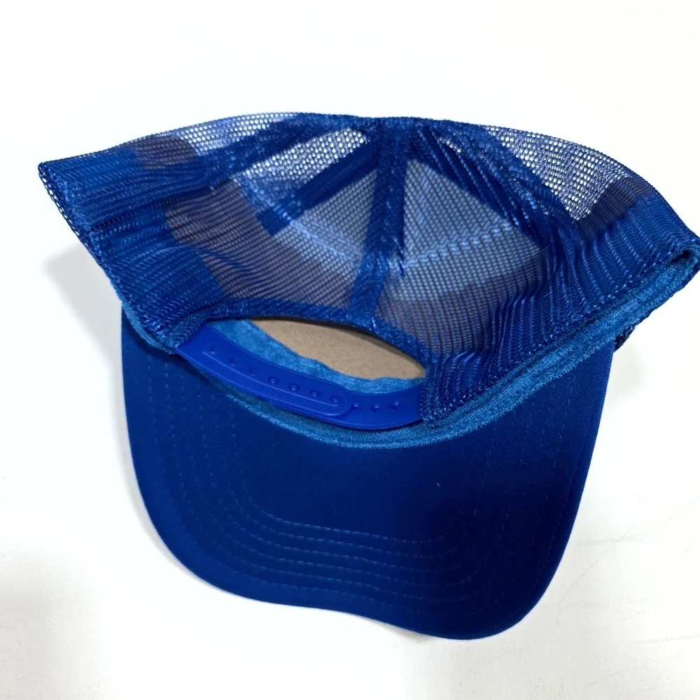 Port Sandz Trucker Surfer Hat Blue Shine Sun Patch Snapback Mesh Cap Mesh Beach